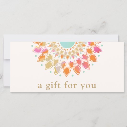 サロンスパロータスフローラギフト証明書 (正面)