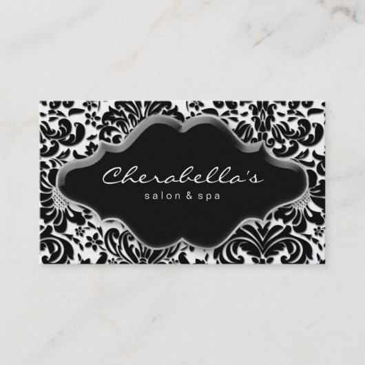 サロンスパ名刺シルバープラチナダマスク 名刺 (正面)