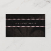 サロンスパ名刺ピンクハートラインストーン 名刺 (裏面)