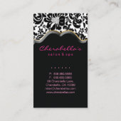 サロンスパ名刺ピンクフローラダマスク 名刺 (裏面)