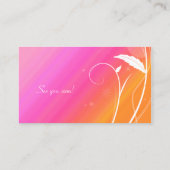 サロンスパ名刺リーフピンクオレンジ 名刺 (裏面)