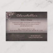 サロンスパ招待状ピンクブラウン葉書 エンクロージャーカード (裏面)