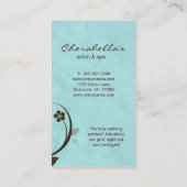サロンスパ水色フローラエレガント 名刺 (裏面)