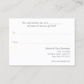 サロンスパ金ゴールド及びグレーギフト券 割引カード (裏面)