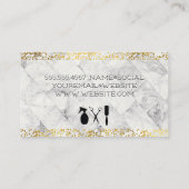 サロンツール |大理石タイル |金ゴールド斑点 名刺 (裏面)