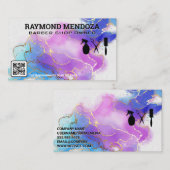 サロンツール | QRコード |水彩金箔 名刺 (正面/裏面)