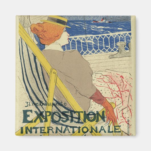 サロンデセントバイトゥールーズロートレック,アールヌーボー マグネット (正面)