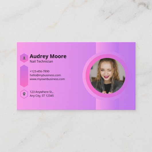 サロンネイリスト 名刺 (正面)