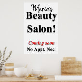 サロンバーバーショップポスターズ美しい来サロンズSoon ポスター (キッチン)