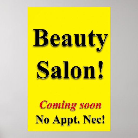 サロンバーバーショップポスターズ美しい来サロンズSoon ポスター (正面)