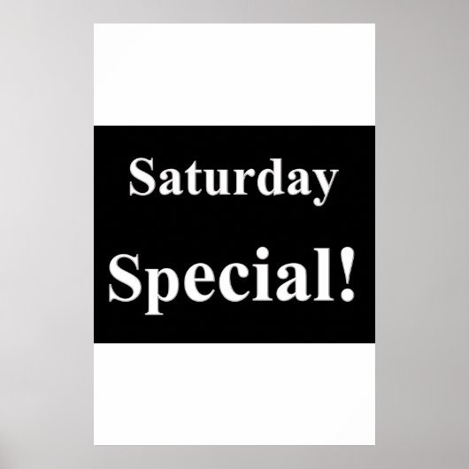 サロンバーバーショップポスター土曜日スペシャル ポスター (正面)