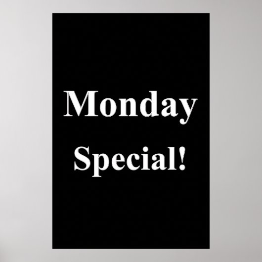サロンバーバーショップポスター月曜日スペシャル ポスター (正面)