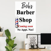 サロンバーバーショップポスター来バーバーショップズ ポスター (ホームオフィス)