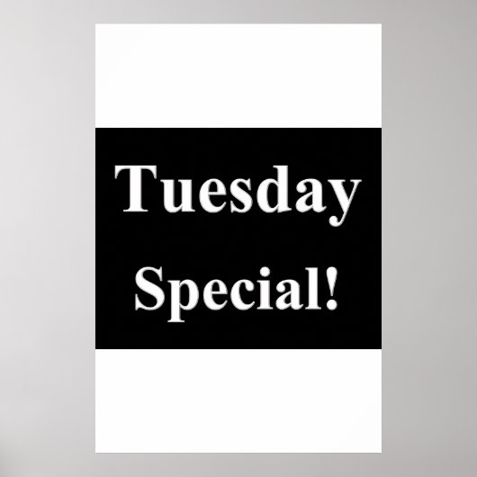 サロンバーバーショップポスター火曜日スペシャル ポスター (正面)