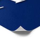 サロンバーバーショップポスター紹介プログラムブルー ポスター (角)