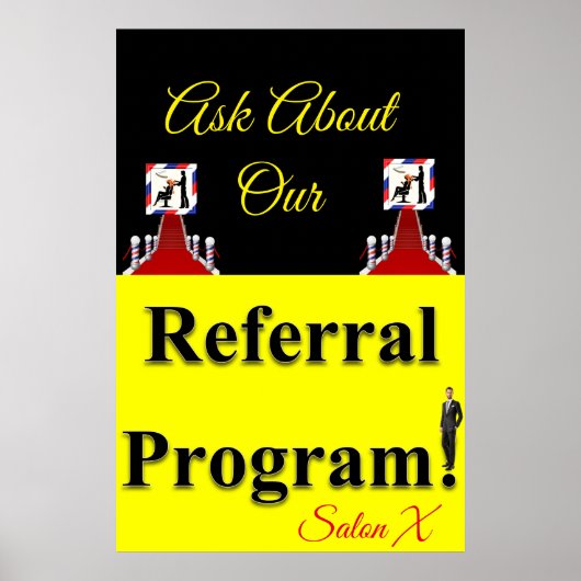 サロンバーバーショップポスター紹介プログラム ポスター (正面)