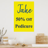 サロンバーバーショップポスター50%オフペディキュア ポスター (キッチン)