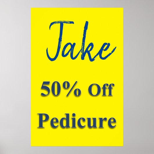 サロンバーバーショップポスター50%オフペディキュア ポスター (正面)