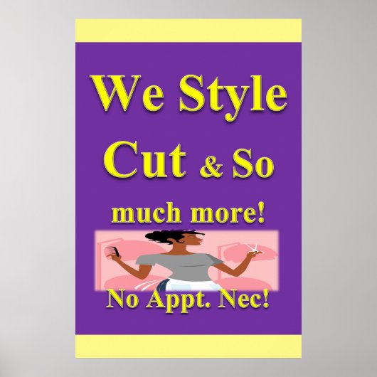 サロンバーバーショップポスター ポスター (正面)