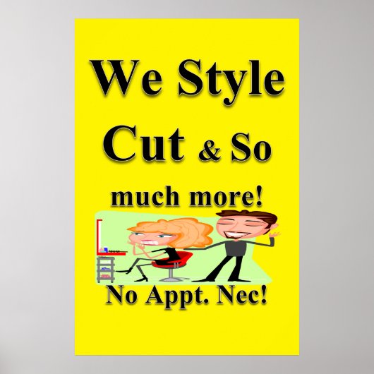 サロンバーバーショップポスター ポスター (正面)