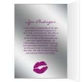 サロンパンフレット美しいメイクアップアーティスト美容師 (内側 (左))