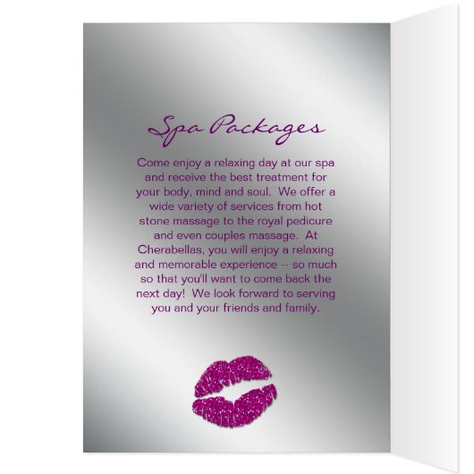 サロンパンフレット美しいメイクアップアーティスト美容師 (内側 (左))