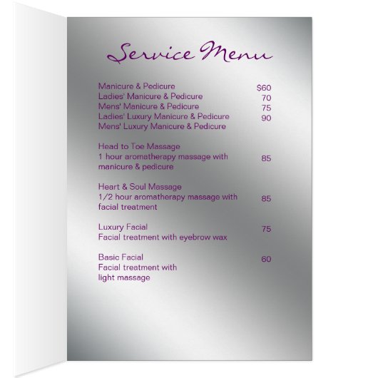 サロンパンフレット美しいメイクアップアーティスト美容師 (内側 (右))