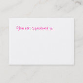 サロンビジネスプロフィールカードテンプレート 予約カード (裏面)