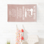 サロンビジネス我々はオープン赤面 グラデーション 横断幕 (インサイチュ)