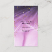 サロンピンクと紫のグリッタージュエリー気に 名刺 (裏面)