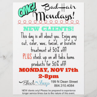 サロンフライヤー チラシ