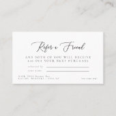 サロンフレンド名割引名刺を参照 名刺 (正面)