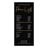 サロンブラック&フェイク金ゴールドロモダンゴ価格表 ラックカード (正面)