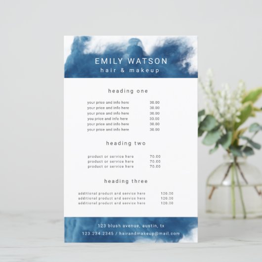 サロンブルースモーク効果価格表 (スタンド正面)