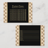 サロンプロダクトモダンな金ゴールドの適用指示 名刺 (正面/裏面)