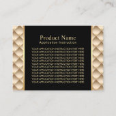 サロンプロダクトモダンな金ゴールドの適用指示 名刺 (正面)