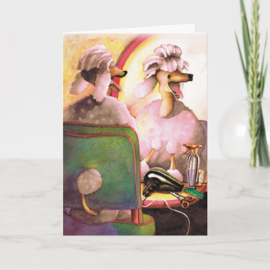 サロンプードルおもしろい誕生日カード カード (正面)