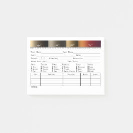 サロンヘアカラークライアントレコードカード ポストイット