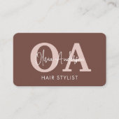 サロンヘアスタイリストテラコッタQRコード 名刺 (正面)