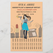 サロンヘアスタイリストメイクアップアーティスト美しい製品 チラシ (正面)