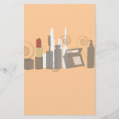 サロンヘアスタイリストメイクアップアーティスト美しい製品 チラシ (裏面)