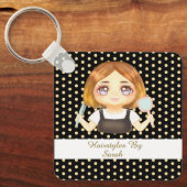 サロンヘアスタイリスト キーホルダー (正面)