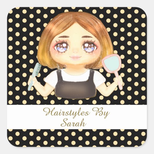 サロンヘアスタイリスト スクエアシール (正面)