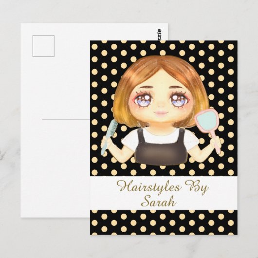 サロンヘアスタイリスト ポストカード (正面/裏面)