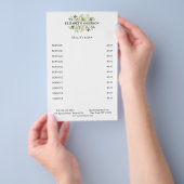 サロンボモダンタニックグリーンホワイト チラシ (ハンドル)