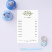 サロンボモダンタニックグリーンホワイト チラシ (シングル)