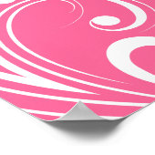 サロンポスタースパピンク&ホワイトスワール2 ポスター (角)