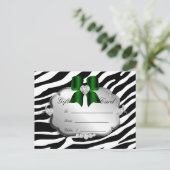 サロンポストカードゼブラジュエルボーグリーン ポストカード (スタンド正面)