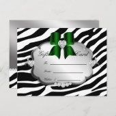 サロンポストカードゼブラジュエルボーグリーン ポストカード (正面/裏面)