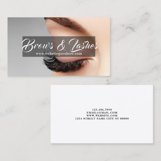 サロンマイクロブレイディング、眉毛、永久化粧 名刺 (正面/裏面)